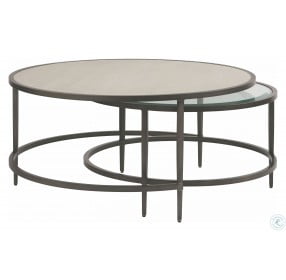 Midtown Flannel Nesting Table Set of 2