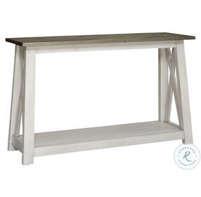 Laurel Bluff Antique White with Dust Grey Sofa Table