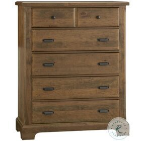 Lancaster County Amish Cherry 5 Drawer Chest