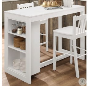 Tribeca Classic White Counter Height Dining Table