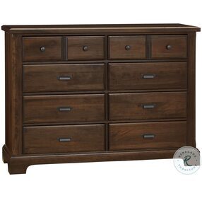 Lancaster County Amish Walnut 8 Drawer Dresser