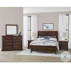 Lancaster County Amish Walnut Casual Panel Bedroom Set