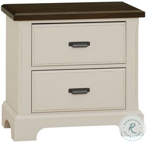 Lancaster County Dove Gray And Amish Walnut 2 Drawer Nightstand