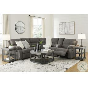 Museum Pewter 2 Piece Reclining Console Sectional