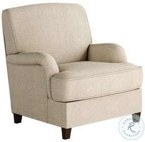 Sugarshack Oatmeal Track Arm Accent Chair
