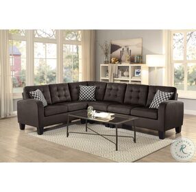 Sinclair Chocolate Reversible LAF Sectional