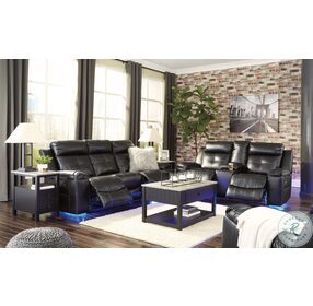 Kempten Black Reclining Living Room Set