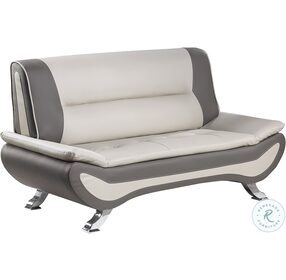 Veloce Beige And Gray Loveseat