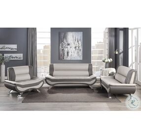 Veloce Beige and Gray Living Room Set