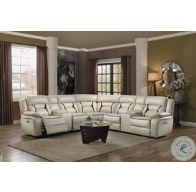 Amite Beige 7 Piece Power Reclining Sectional