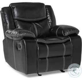 Bastrop Black Glider Reclining Chair