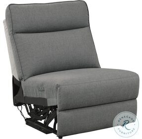 Maroni Two Tone Dark Gray Power Armless Reclining Chair