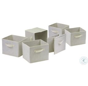Capri Foldable Beige Baskets Set of 6