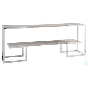 Paradox Off White And Stainless Steel Console