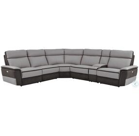 Laertes Charcoal And Taupe Gray 6 Piece Sectional