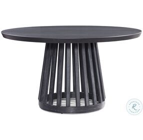 Mateo Cerused Black Round Dining Table