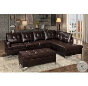 Barrington Brown 3 Piece Sectional with Ottoman
