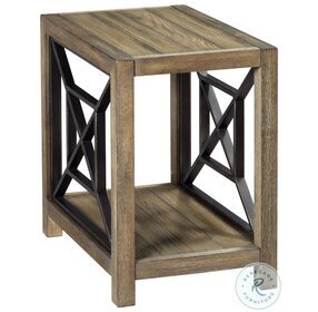 Hamilton Aged Oak Barrel Synthesis Chairside Table