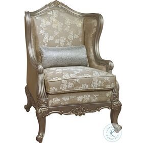 Florentina Gold Faux Silk Accent Chair