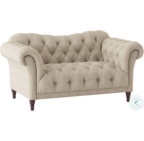 St. Claire Brown Fabric Loveseat