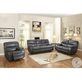 Pecos Gray Double Reclining Living Room Set