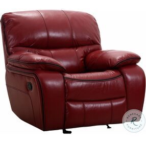 Pecos Red Glider Reclining Chair