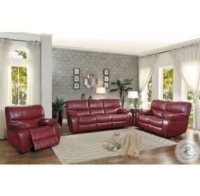 Pecos Red Double Reclining Living Room Set