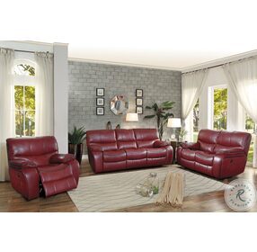 Pecos Red Power Double Reclining Living Room Set