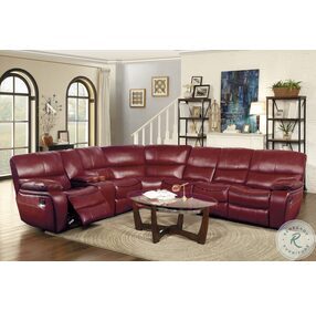Pecos Red Reclining RAF Sectional
