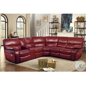 Pecos Red Power Reclining Sectional