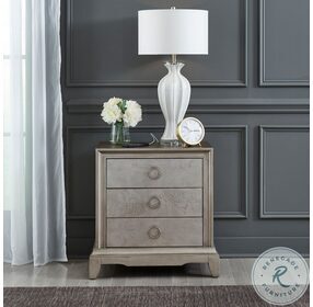 Montage Platinum Drawer Nightstand with Charging Station