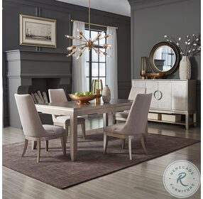 Montage Platinum Rectangular Leg Extendable Dining Room Set