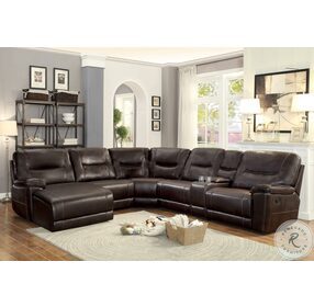 Columbus Brown Reclining LAF Sectional