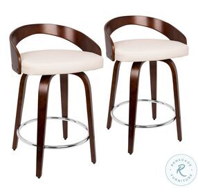 Grotto White Counter Height Stool Set Of 2