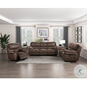 Proctor Brown Double Reclining Living Room Set