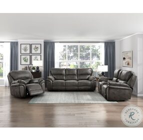 Proctor Gray Double Power Reclining Living Room Set