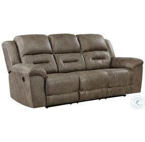 Hazen Brown Double Reclining Sofa