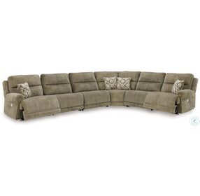 Lubec Taupe 6 Piece Power Reclining Sectional