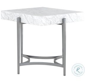 Masseria Gray And White End Table