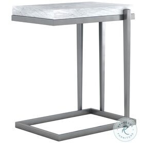 Masseria Gray And White Chairside Table