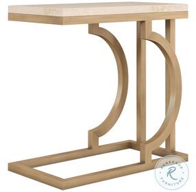 Intersect Beige And Gold Accent Table