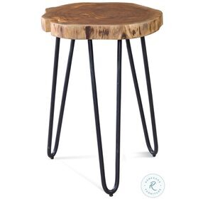 Thorpe Natural And Matte Black End Table