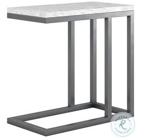 Pelion White And Black Chairside Table