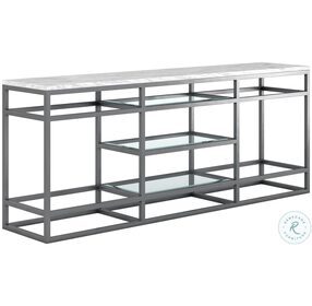 Pelion White And Black TV Stand