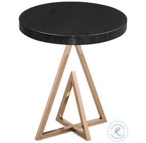 Remi Black And Rose Gold Accent Table