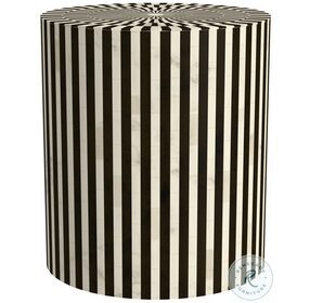 Teague Black And White Bone Accent Table
