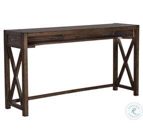 Lennox Weathered Chestnut Console Bar Table