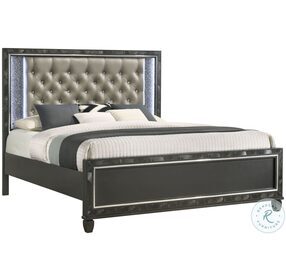 Radiance Black Pearl California King Panel Bed