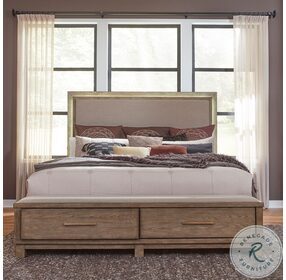 Canyon Road Burnished Beige Queen Storage Panel Bed