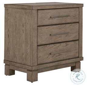 Canyon Road Burnished Beige 3 Drawer Nightstand with Charging Station